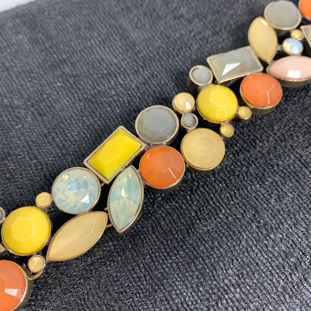 LOFT bracelet multi colored & gold toggle closure